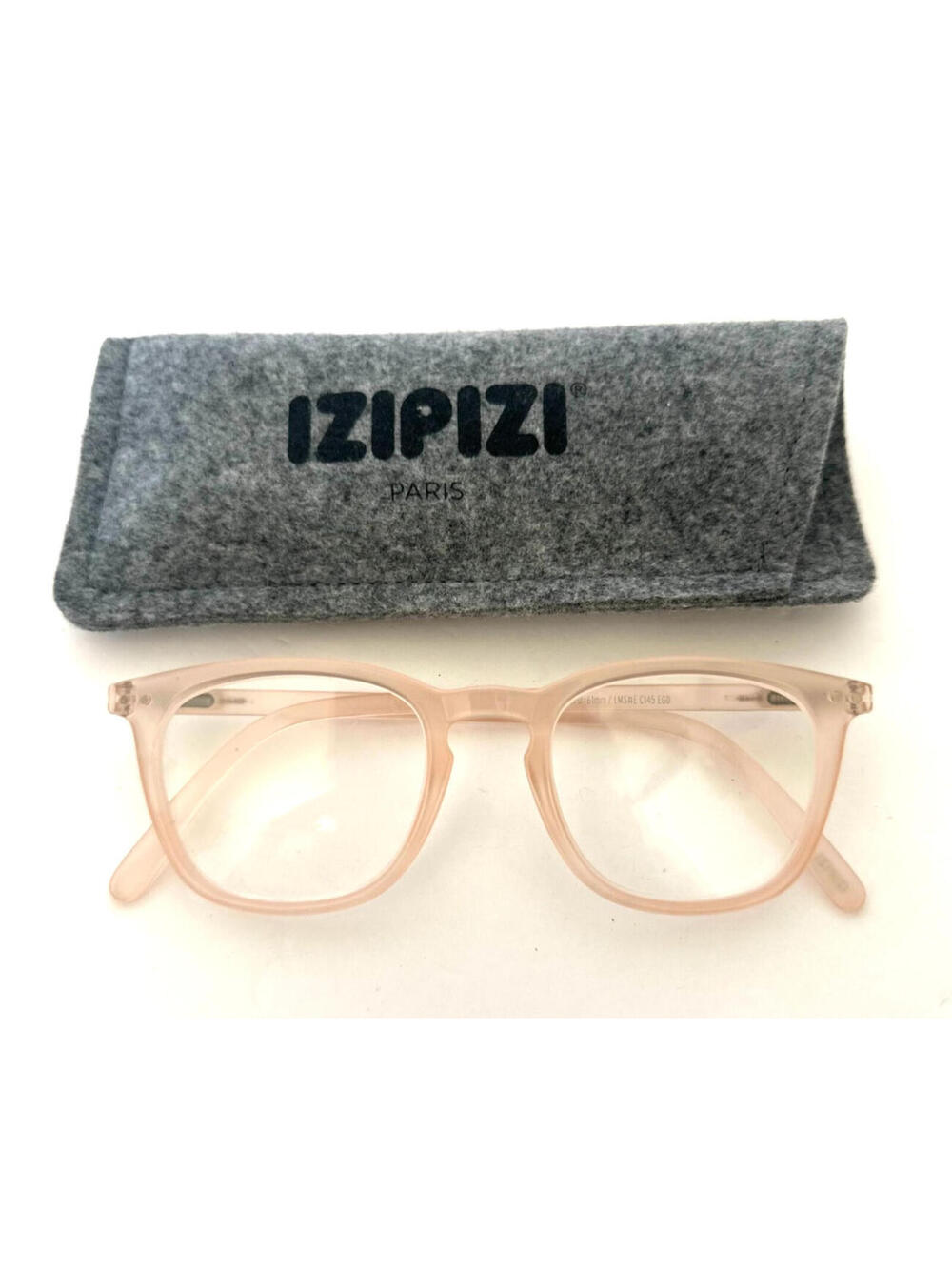 IZIPIZI PARIS LMS#E Pink Reading Glasses 61 mm +1.0 Magnification with Pouch